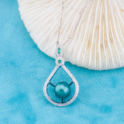 P011056 DIY 6-8mm Natural Freshwater pearl pendant accessory 925 sterling silver engagement jewelry necklace for women