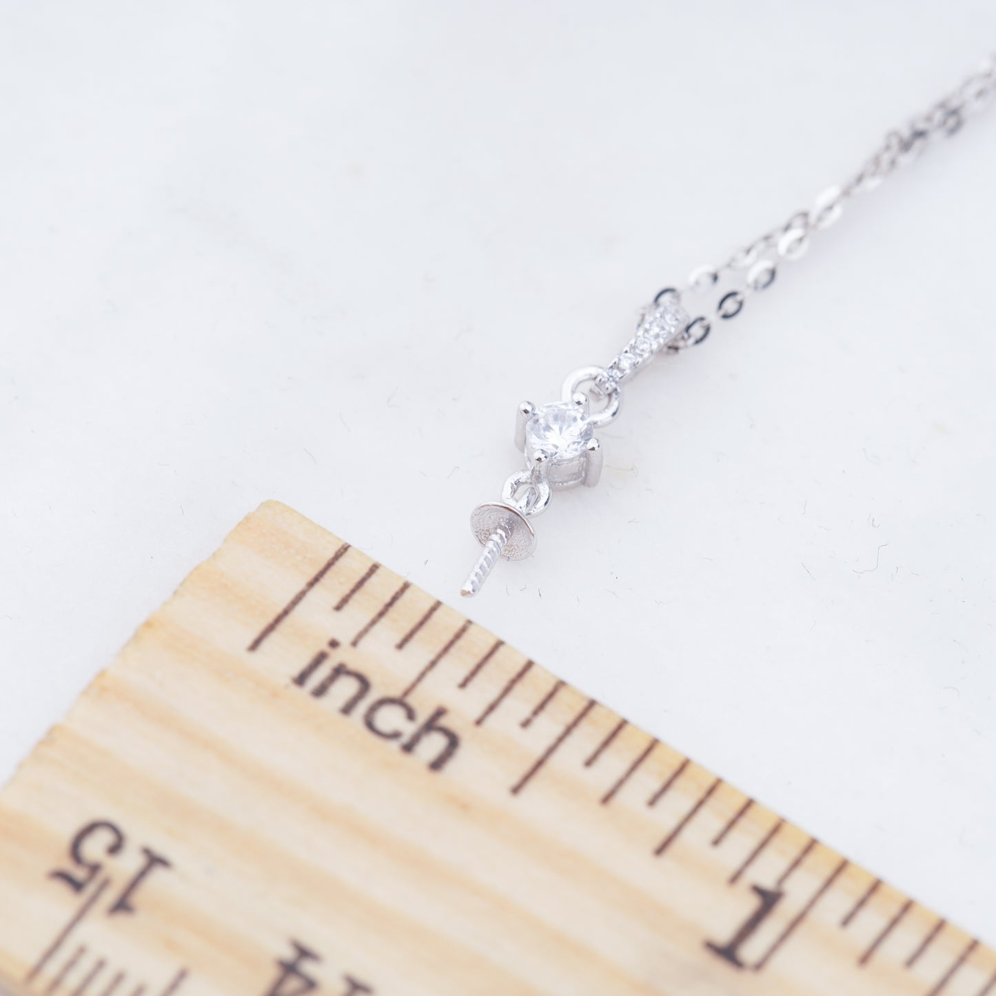 P011023 DIY 6-8mm Natural Freshwater pearl pendant accessory 925 sterling silver engagement jewelry necklace for women