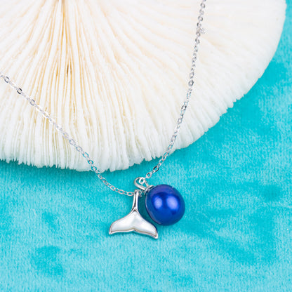 p010943 DIY 7-9mm Natural Freshwater pearl pendant with chain 925 sterling silver engagement jewelry necklace for women