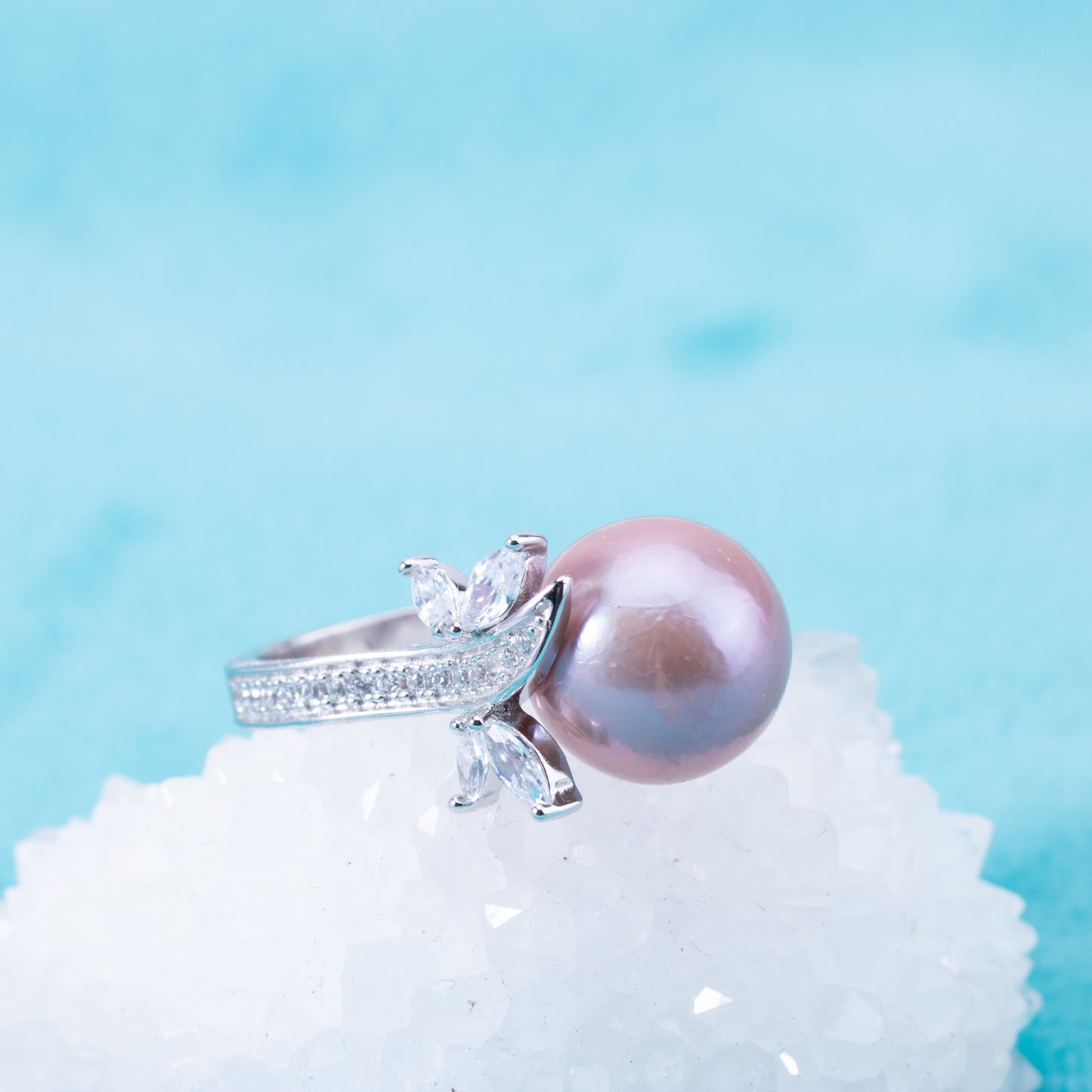 re010900 DIY 9-11mm Natural Freshwater pearl Ring accessory 925 sterling silver Adjustable size engagement ring for women