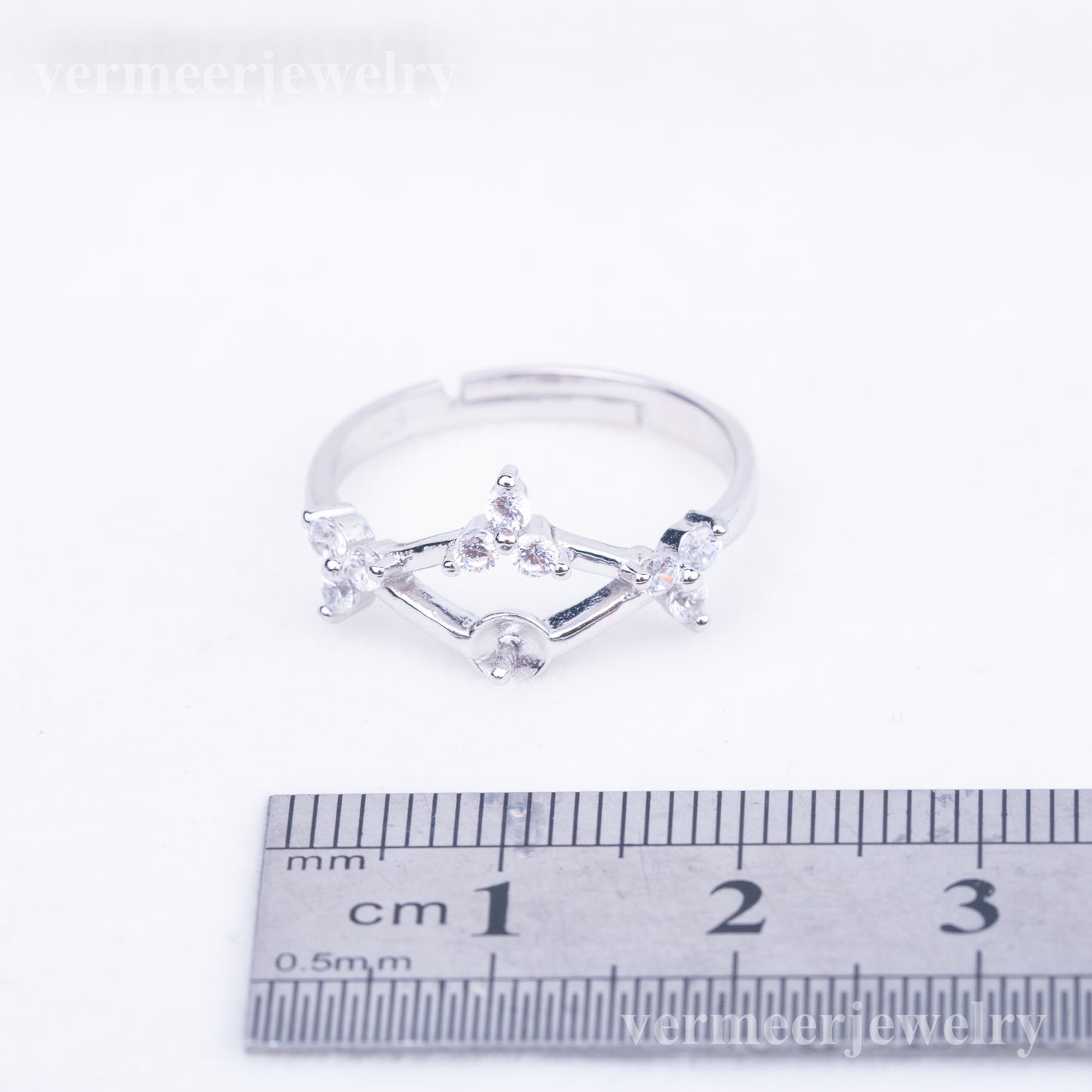 r010756 DIY 7-8mm Natural Freshwater pearl Ring accessory 925 sterling silver Adjustable size engagement jewelry ring for women