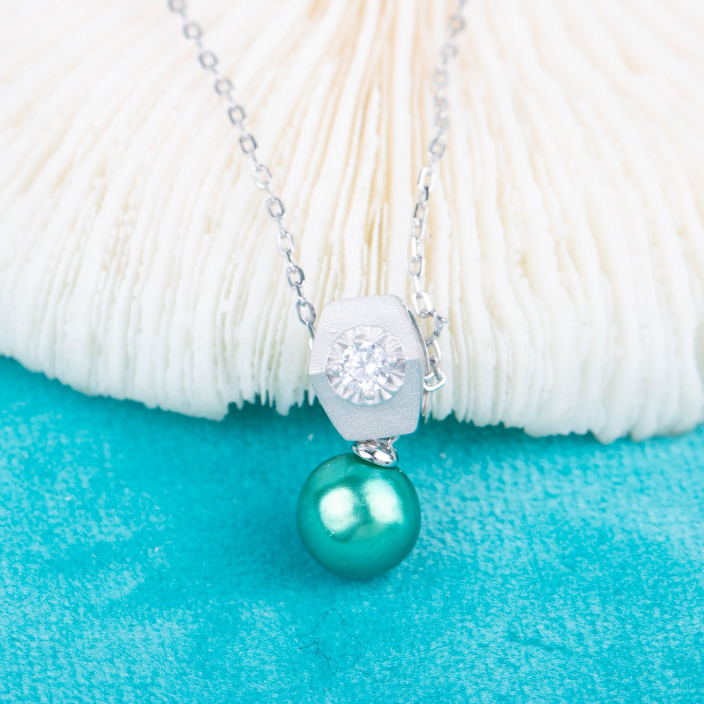 P040945 DIY 6-8mm Natural Freshwater pearl pendant accessory 925 sterling silver engagement jewelry necklace for women