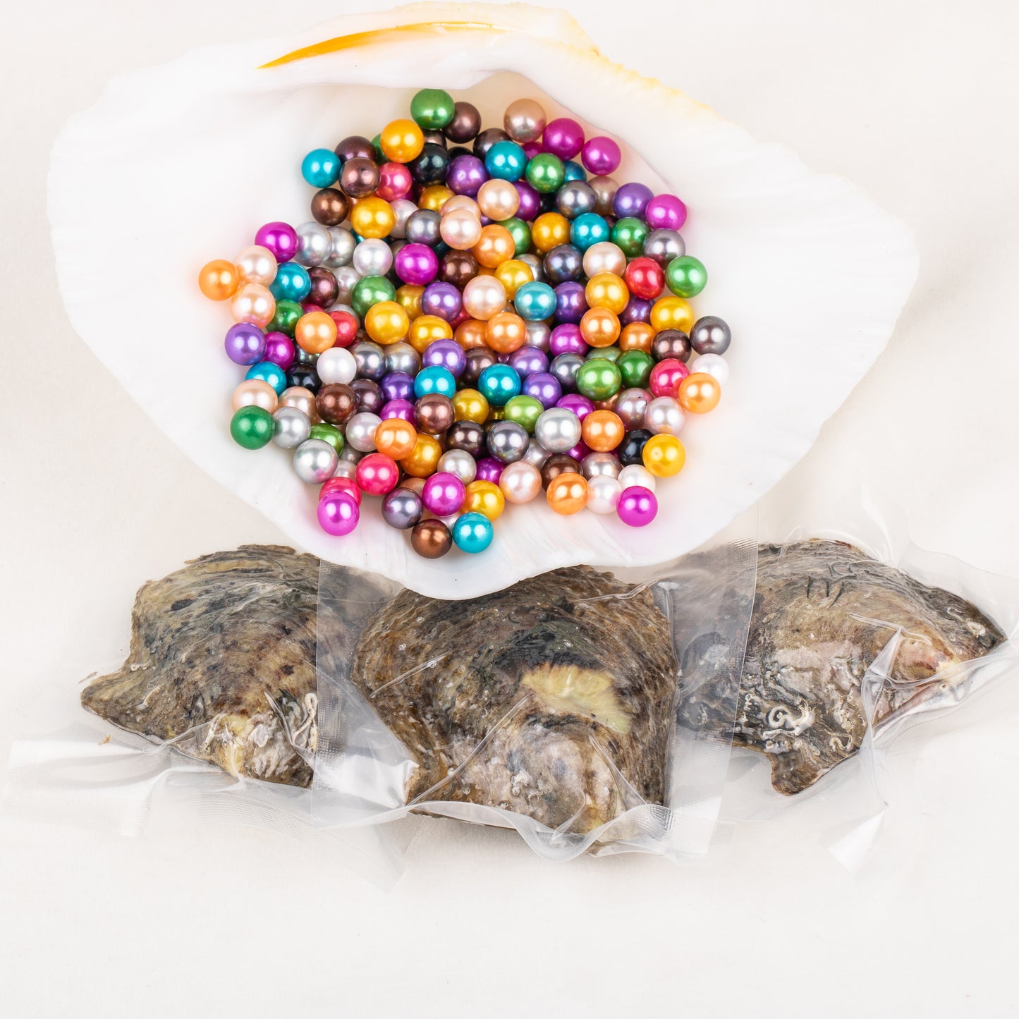 Love Wish Pearl Party Gift Vacuum-packed 7-8mm 4a+ quality 2 pearl in oyster Cultured Pearl Oyster twin akoya oyster
