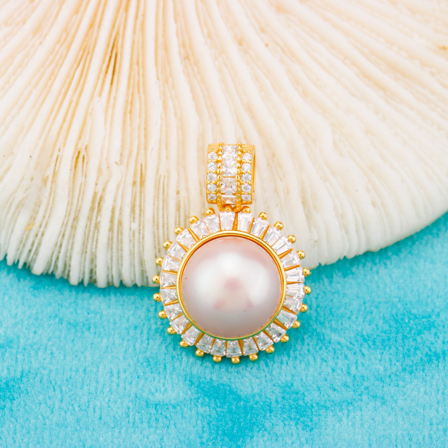 P01013 DIY 6-8mm Natural Freshwater pearl pendant accessory 925 sterling silver engagement jewelry necklace for women