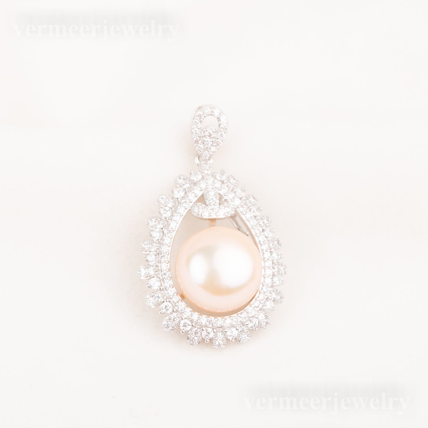 Pe010809 DIY 9-12mm Natural Freshwater pearl pendant accessory 925 sterling silver engagement jewelry necklace for women