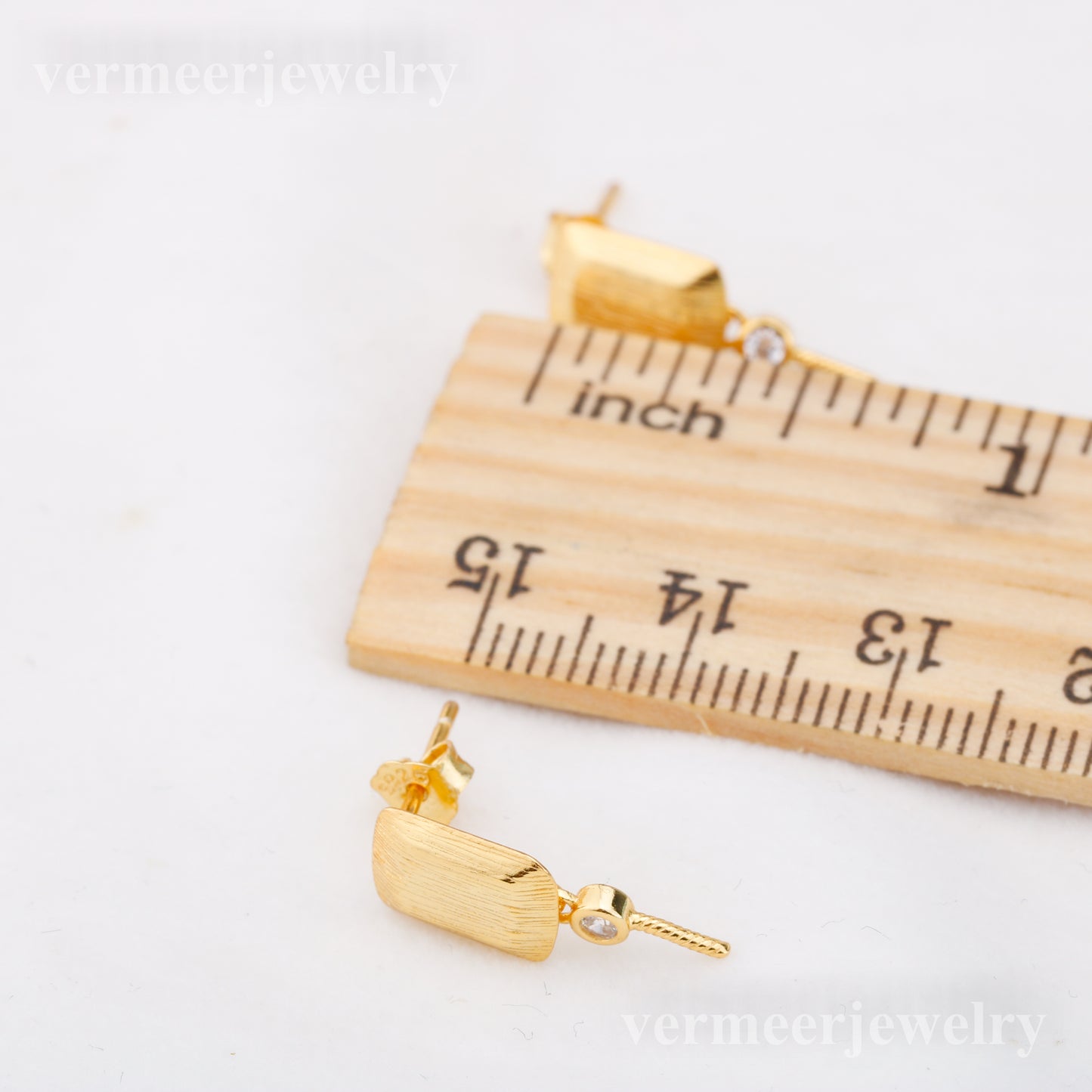 e010882 S925 pearl earring 925 sterling silver DIY 7-8mm Natural Freshwater pearl stud earring for women