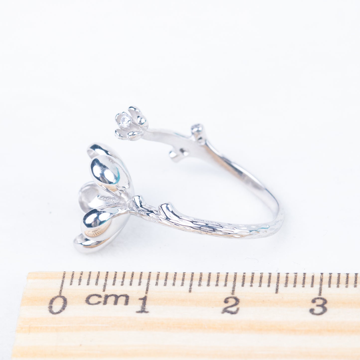 r010838 DIY 7-8mm Natural Freshwater pearl Ring accessory 925 sterling silver Adjustable size engagement jewelry ring for women