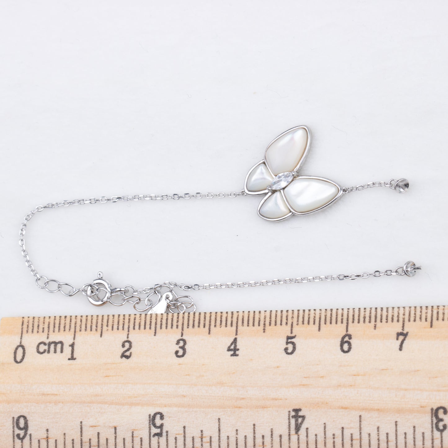 b010218  DIY 7-8mm Natural Freshwater pearl bracelet accessory 925 sterling silver adjustable chain bracelet for women
