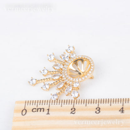 P010944 DIY 6-8mm Natural Freshwater pearl pendant accessory 925 sterling silver engagement jewelry necklace for women