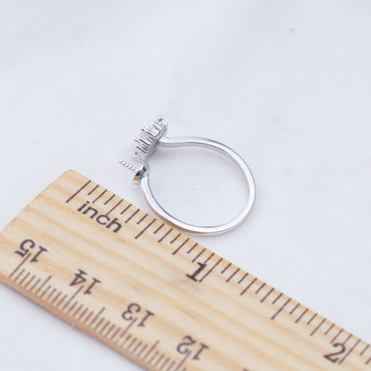 r010931 DIY 6-8mm Natural Freshwater pearl Ring accessory 925 sterling silver Adjustable size engagement jewelry ring for women
