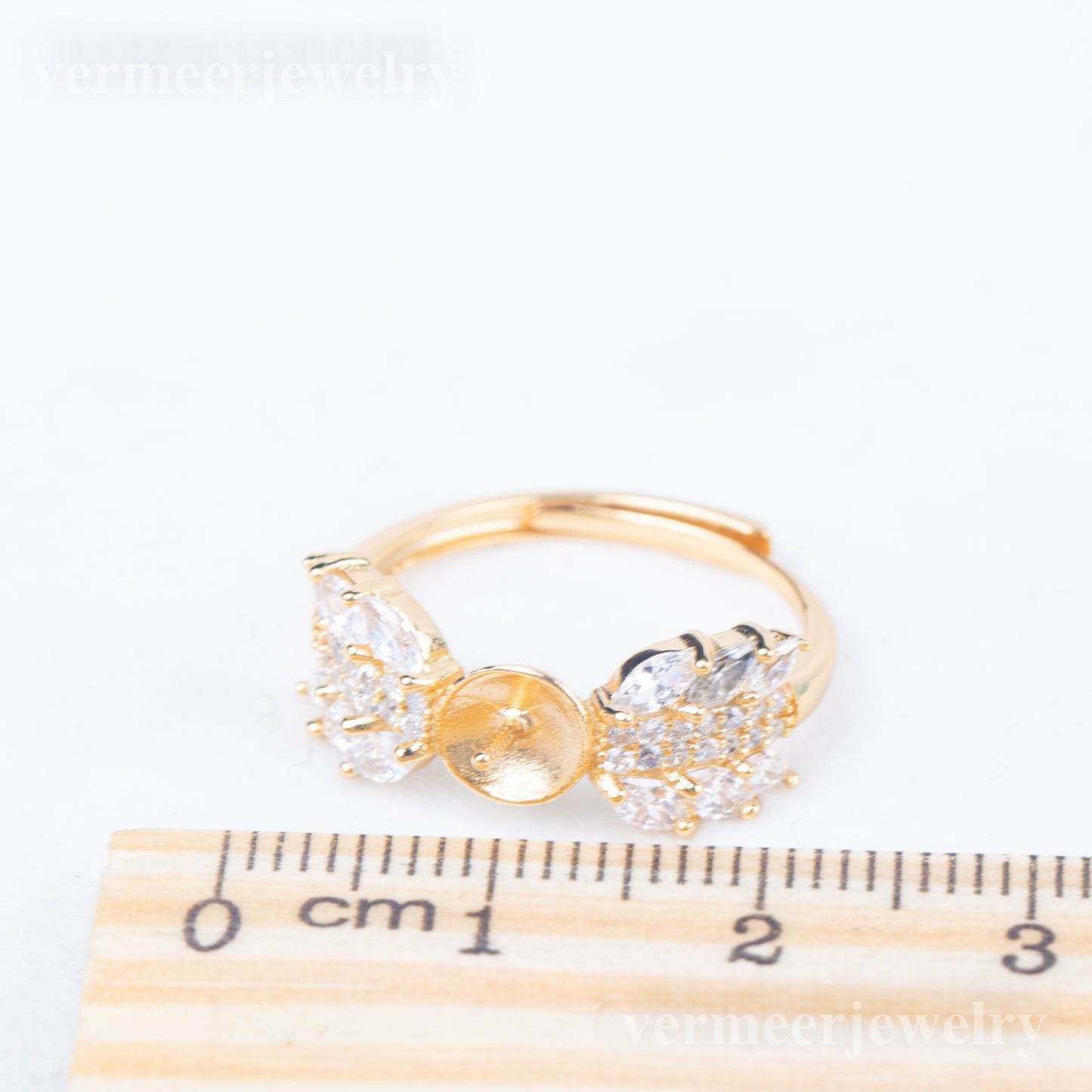 r010836 DIY 7-8mm Natural Freshwater pearl Ring accessory 925 sterling silver Adjustable size engagement jewelry ring for women