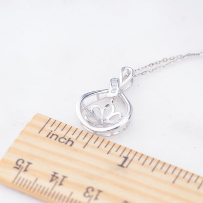 Pe011053  DIY 9-12mm Natural Freshwater pearl pendant accessory 925 sterling silver engagement jewelry necklace for women