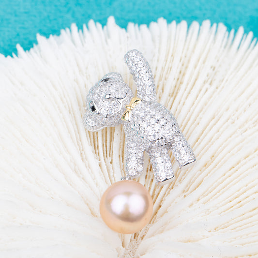 P010883 DIY 7-9mm Natural Freshwater pearl pendant accessory 925 sterling silver engagement jewelry necklace for women