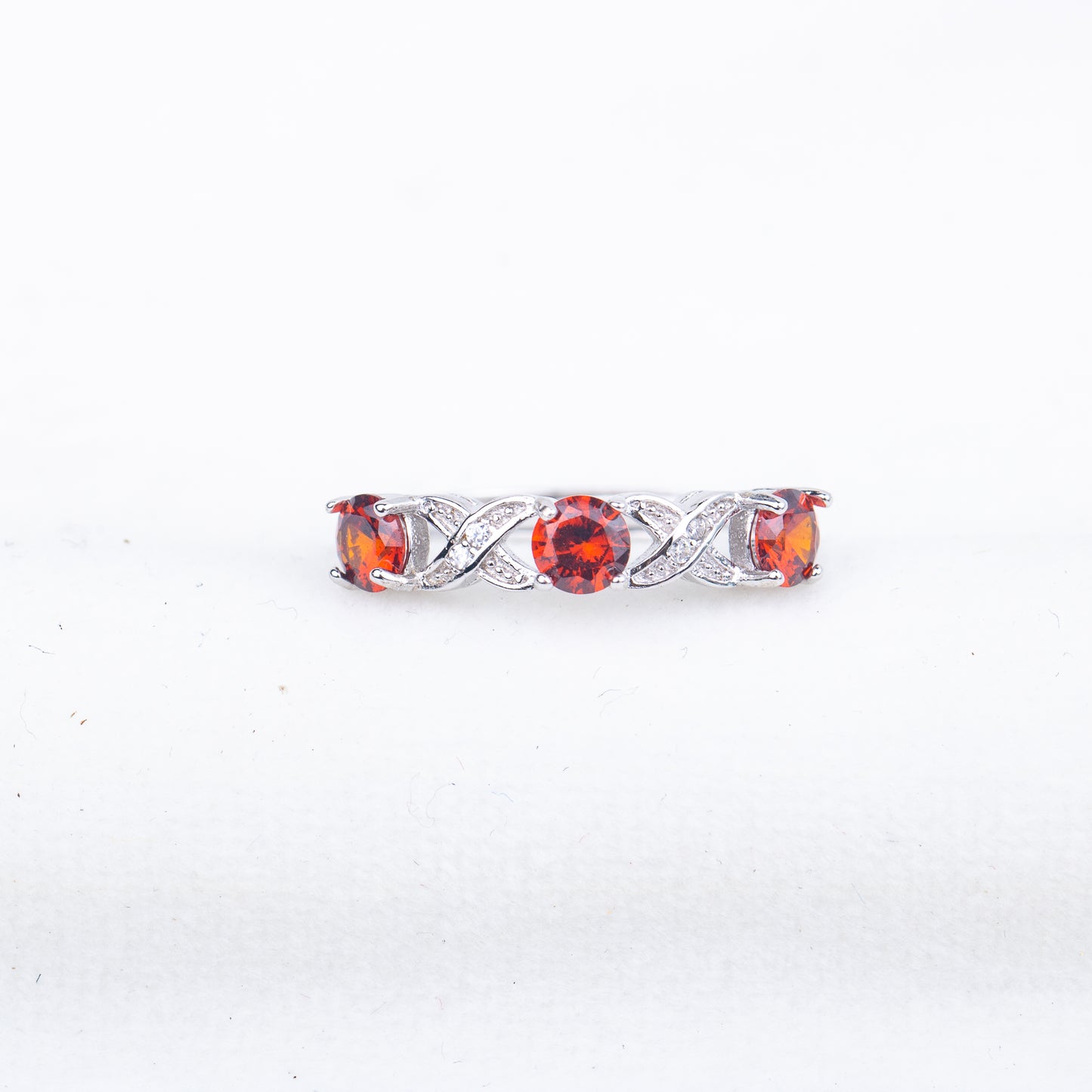 gr0006 925 sterling silver jewelry 4mm CZ stones engagement wedding rings birthday gemstone rings for woman