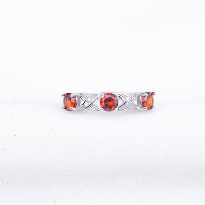 gr0006 925 sterling silver jewelry 4mm CZ stones engagement wedding rings birthday gemstone rings for woman