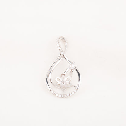 P010782 DIY 9-12mm Natural Freshwater pearl pendant accessory 925 sterling silver engagement jewelry necklace for women