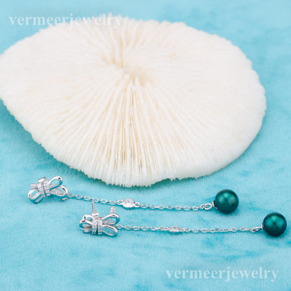 e010896 S925 pearl earring 925 sterling silver DIY 7-8mm Natural Freshwater pearl stud earring for women