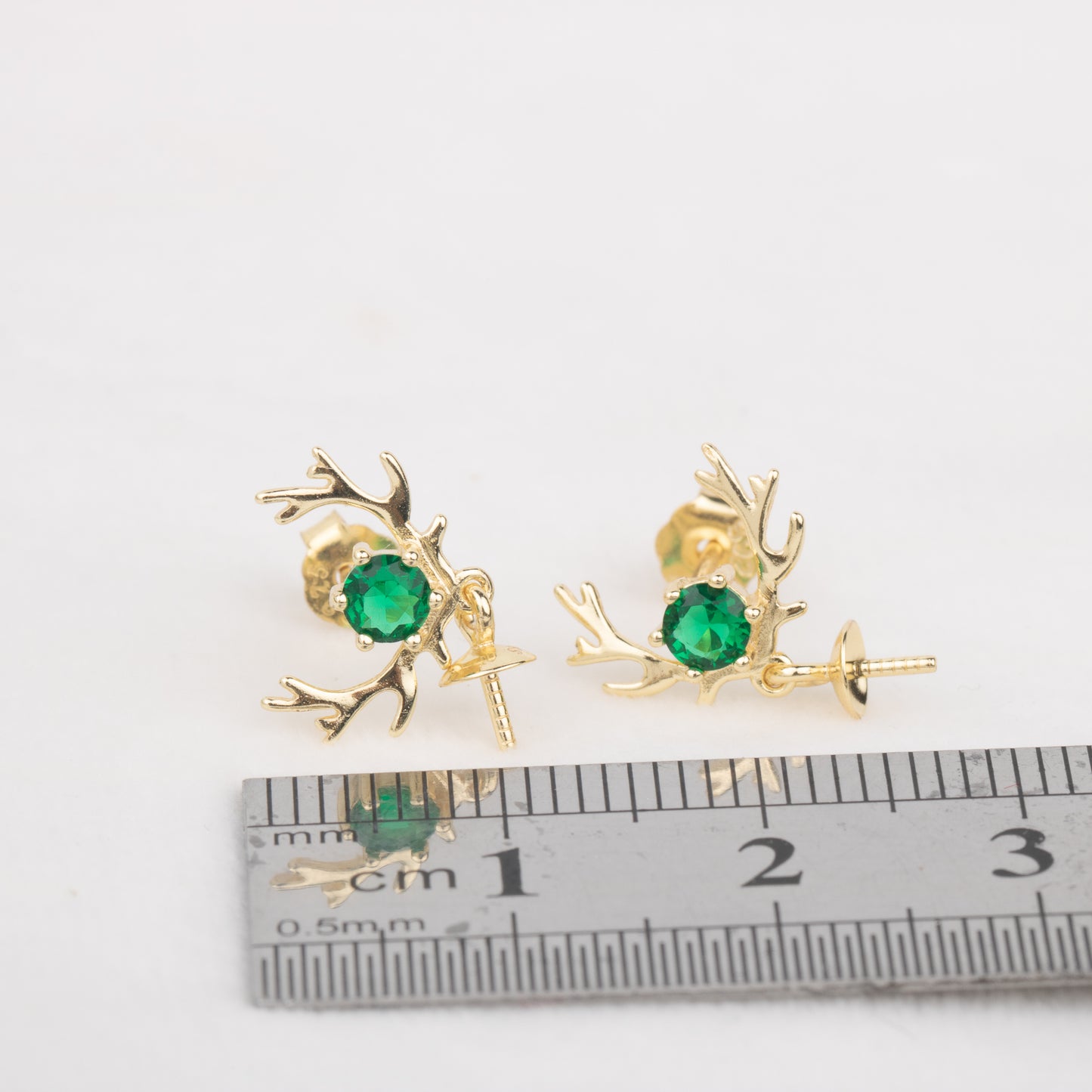 e010681 S925 pearl earring 925 sterling silver DIY 7-8mm Natural Freshwater pearl stud earring for women