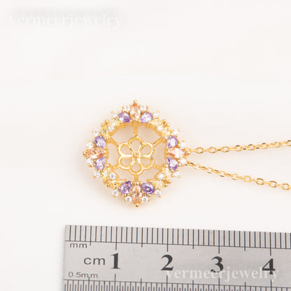 Pe010795 DIY 9-12mm Natural Freshwater pearl pendant accessory 925 sterling silver engagement jewelry necklace for women