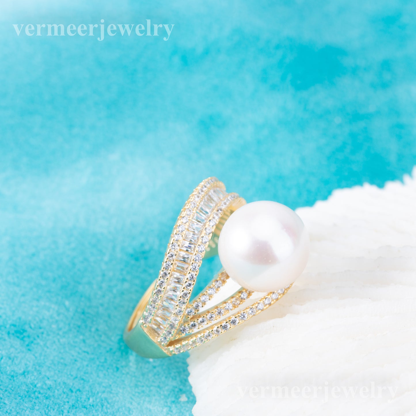 re010881 DIY 9-11mm Natural Freshwater pearl Ring accessory 925 sterling silver Adjustable size engagement ring for women