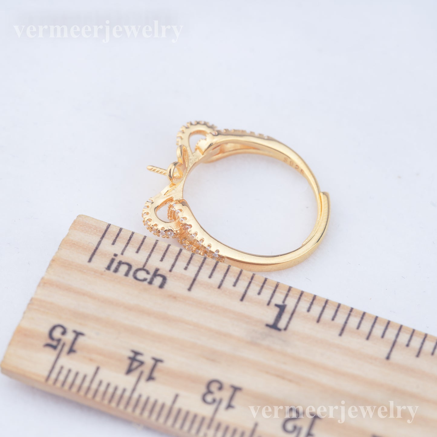 re010945 DIY 9-11mm Natural Freshwater pearl Ring accessory 925 sterling silver Adjustable size engagement ring for women