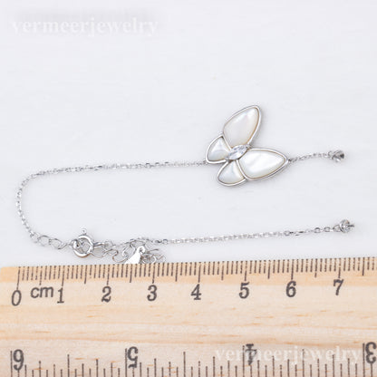 b010218  DIY 7-8mm Natural Freshwater pearl bracelet accessory 925 sterling silver adjustable chain bracelet for women