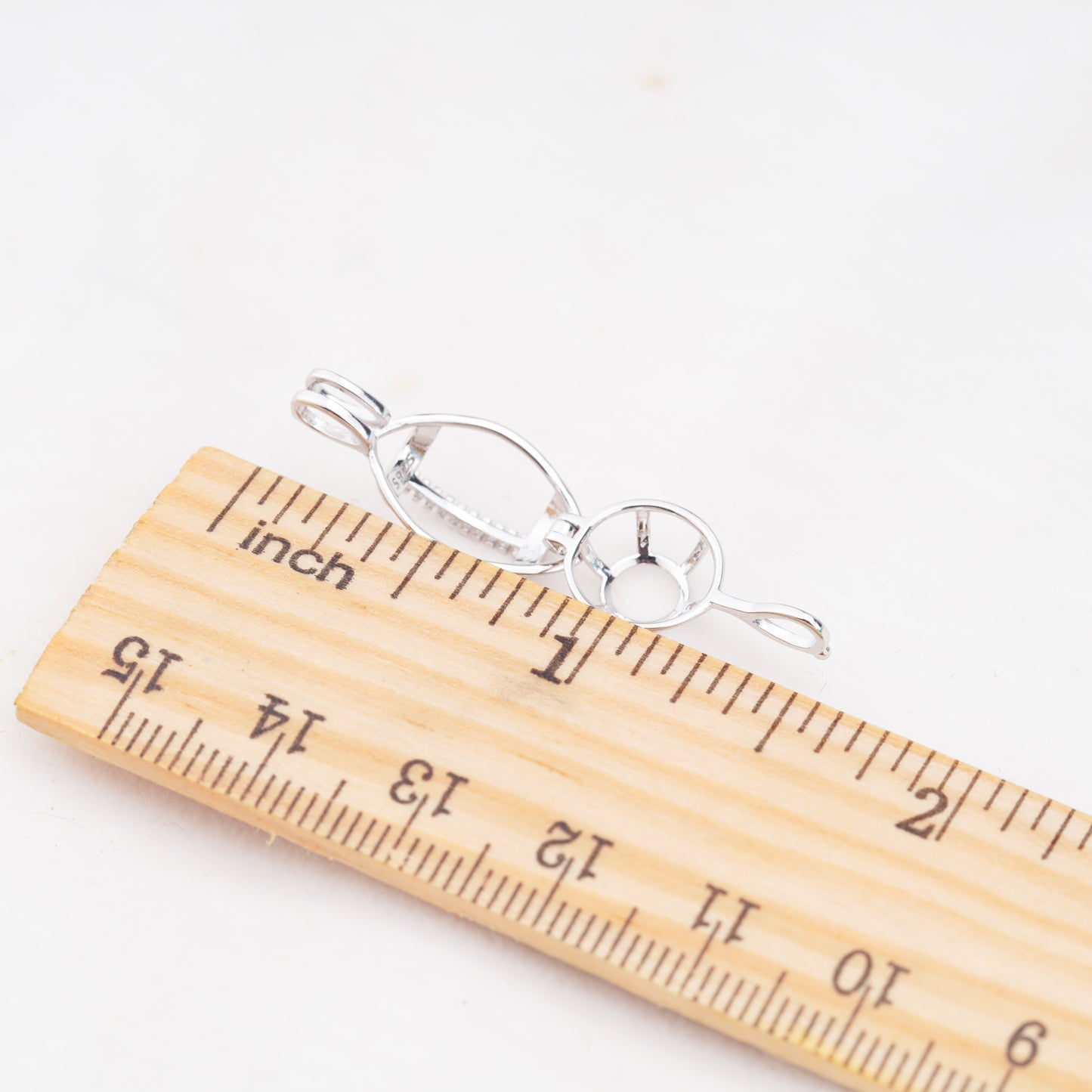 C030083 sterling silver Freshwater pearl cage pendant necklace jewelry locket for pearl party
