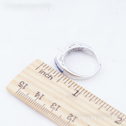 re010939 DIY 9-11mm Natural Freshwater pearl Ring accessory 925 sterling silver Adjustable size engagement ring for women