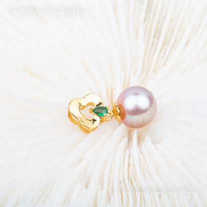 P010837 DIY 7-9mm Natural Freshwater pearl pendant accessory 925 sterling silver engagement jewelry necklace for women