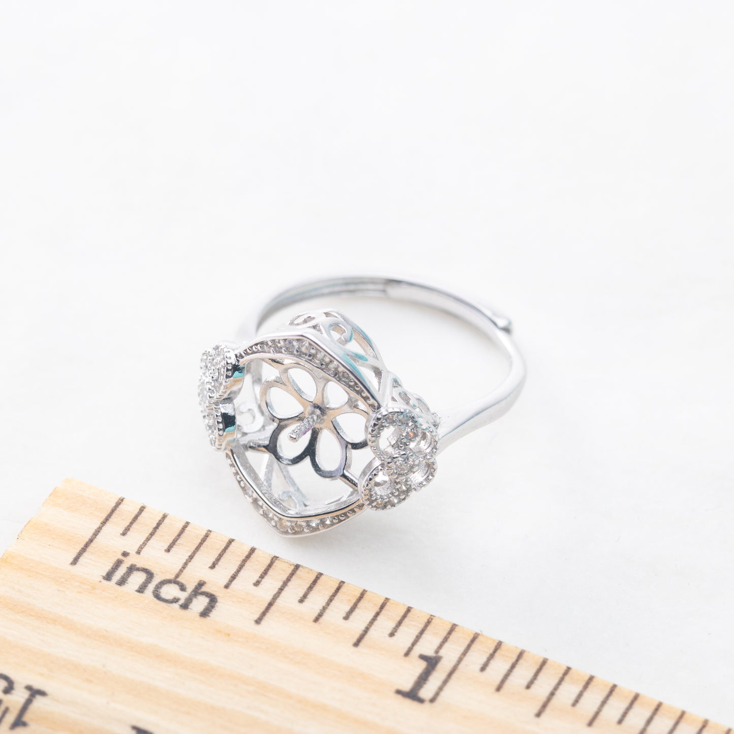 re010866 DIY 9-11mm Natural Freshwater pearl Ring accessory 925 sterling silver Adjustable size engagement ring for women