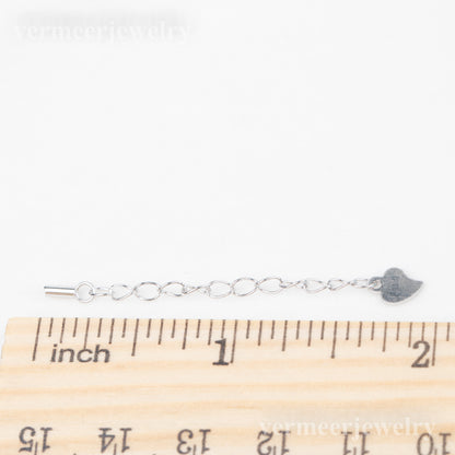 1/5 S925 sterling silver bracelet necklace extender growth chain with S925 stamp charms for jewelry making DIY