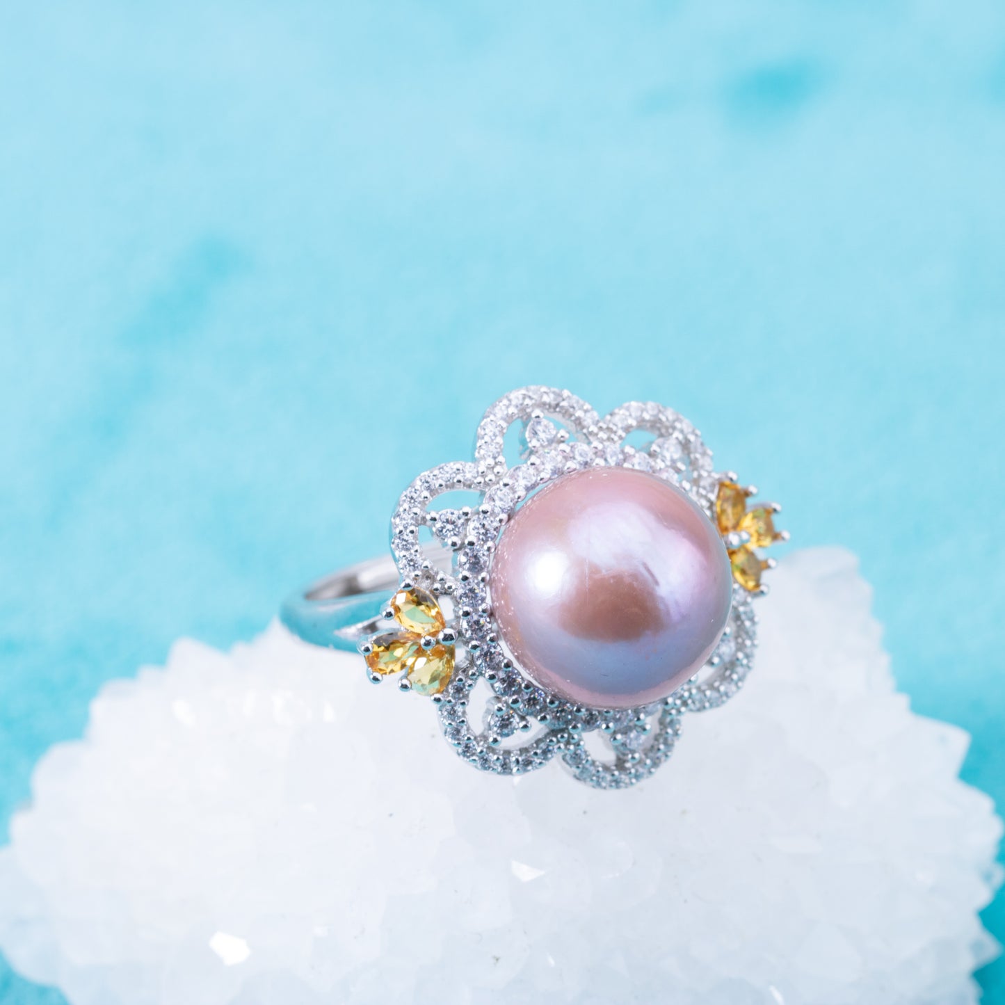 re010902 DIY 9-11mm Natural Freshwater pearl Ring accessory 925 sterling silver Adjustable size engagement ring for women