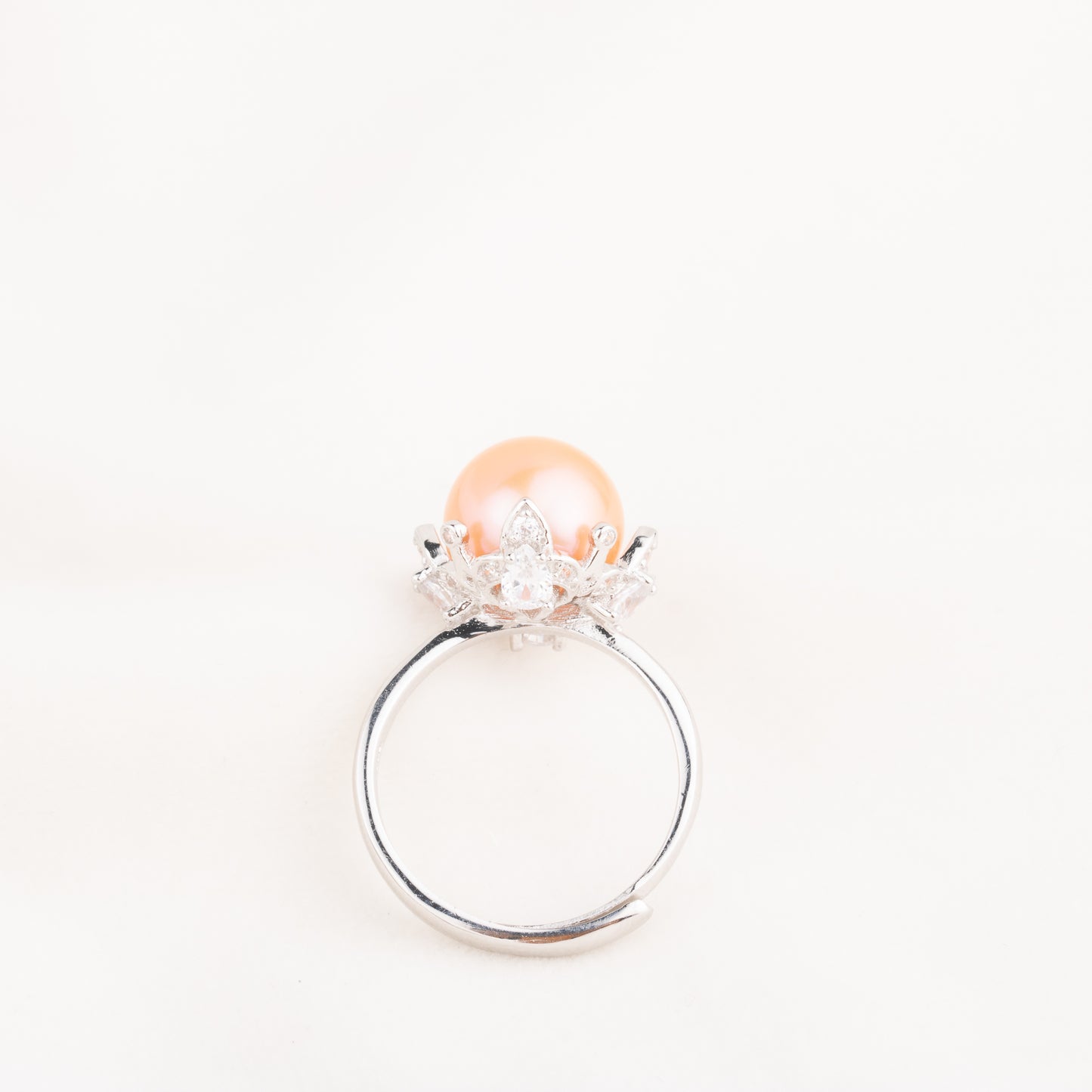 re010642 DIY 9-11mm Natural Freshwater pearl Ring accessory 925 sterling silver Adjustable size engagement ring for women