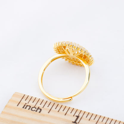 r010914 DIY 6-8mm Natural Freshwater pearl Ring accessory 925 sterling silver Adjustable size engagement jewelry ring for women