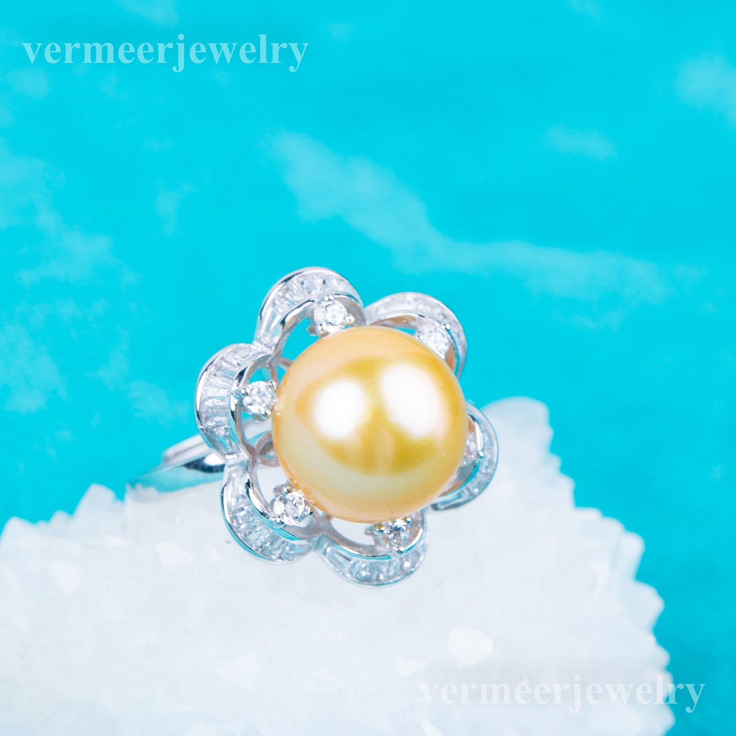 re010840DIY 9-11mm Natural Freshwater pearl Ring accessory 925 sterling silver Adjustable size engagement jewelry ring for women