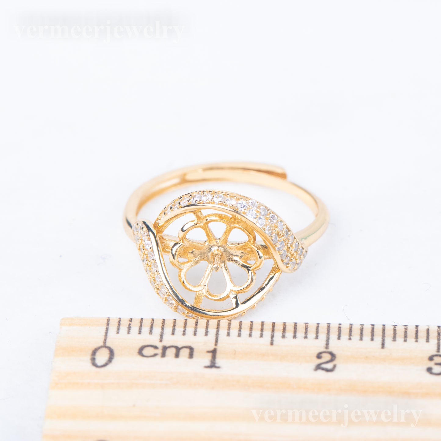 re010837DIY 9-11mm Natural Freshwater pearl Ring accessory 925 sterling silver Adjustable size engagement jewelry ring for women