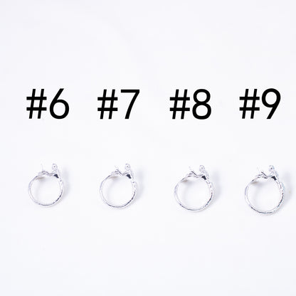 sr070885  DIY 6-8mm Natural Freshwater pearl Ring accessory 925 sterling silver Sized ring engagement jewelry ring for women