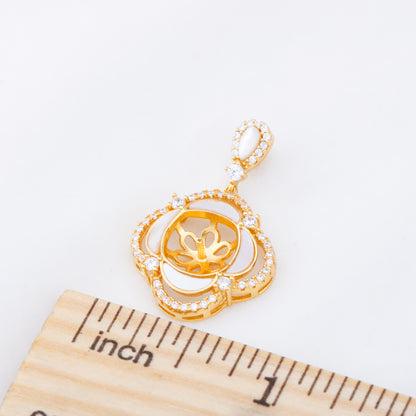 P011010 DIY 6-8mm Natural Freshwater pearl pendant accessory 925 sterling silver engagement jewelry necklace for women