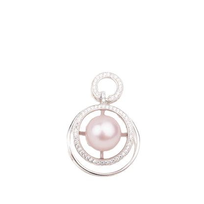 P010757 DIY 9-13mm Natural Freshwater pearl pendant accessory 925 sterling silver engagement jewelry necklace for women