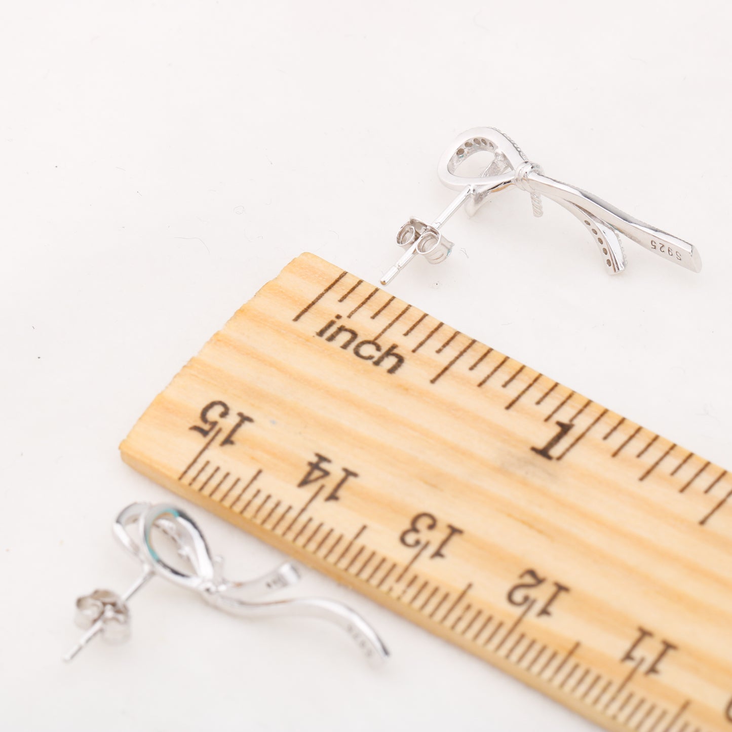 e010853 S925 pearl earring 925 sterling silver DIY 7-8mm Natural Freshwater pearl stud earring for women