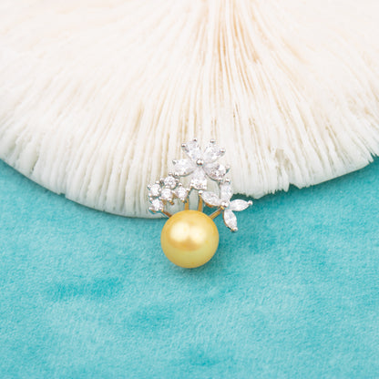 P010747 DIY 7-10mm Natural Freshwater pearl pendant accessory 925 sterling silver engagement jewelry necklace for women