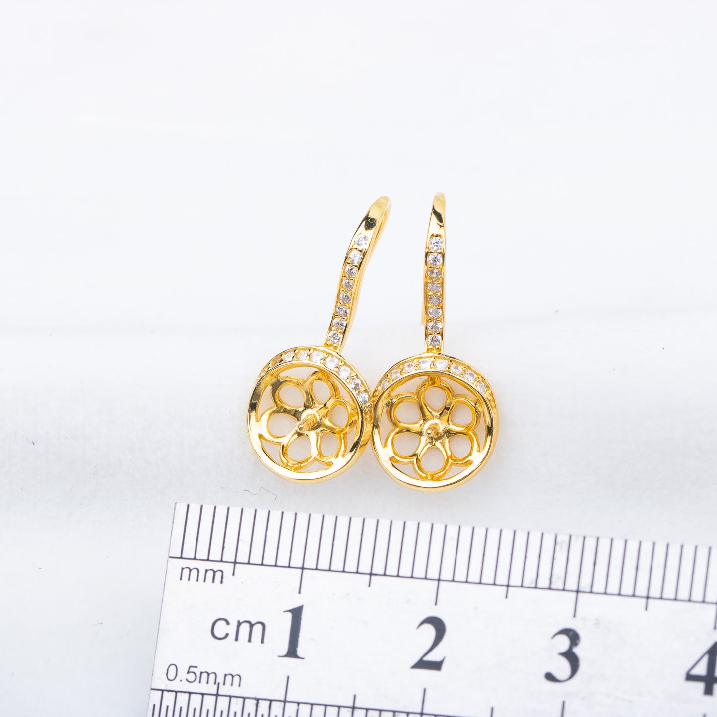 e010715 S925 pearl earring 925 sterling silver DIY 7-8mm Natural Freshwater pearl stud earring for women