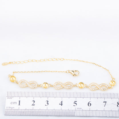 b010184 DIY 7-8mm Natural Freshwater pearl bracelet accessory 925 sterling silver adjustable chain bracelet for women