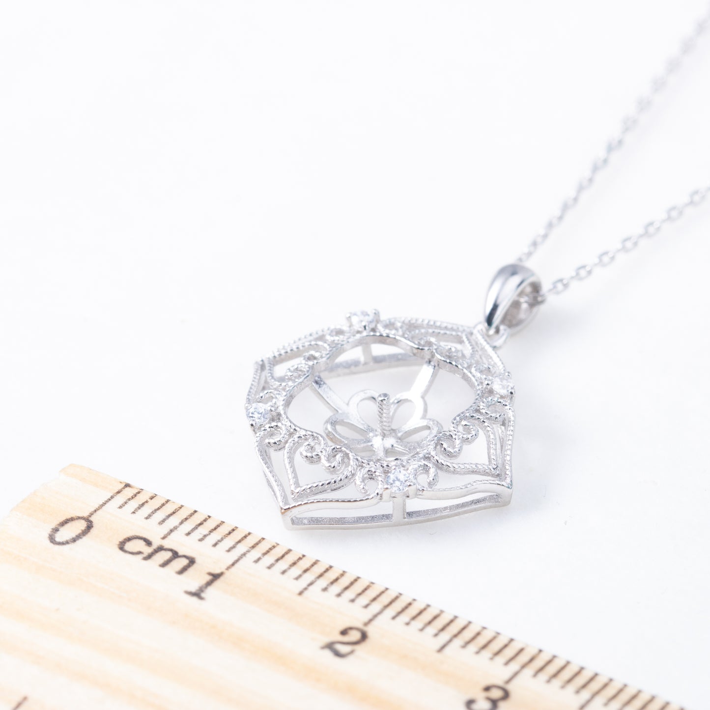 P010988 DIY 6-8mm Natural Freshwater pearl pendant accessory 925 sterling silver engagement jewelry necklace for women
