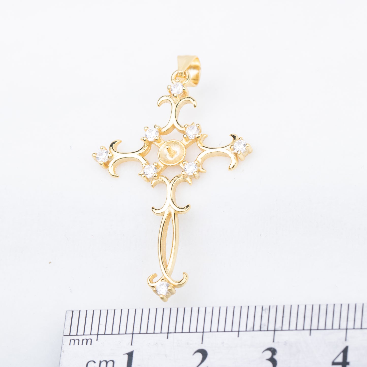 P010876 DIY 5-8mm Natural Freshwater pearl pendant 925 sterling silver cross shape necklace for women halloween jewelry
