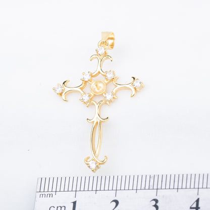 P010876 DIY 5-8mm Natural Freshwater pearl pendant 925 sterling silver cross shape necklace for women halloween jewelry