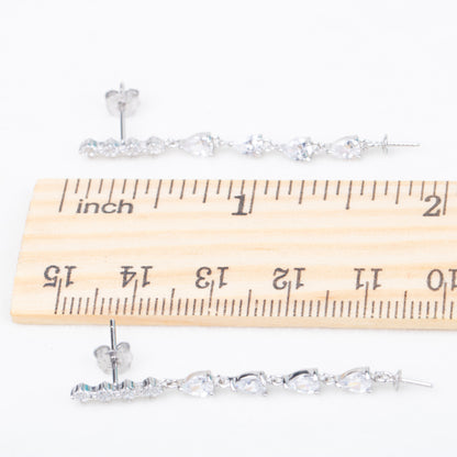 e010818 S925 pearl earring 925 sterling silver DIY 7-8mm Natural Freshwater pearl stud earring for women