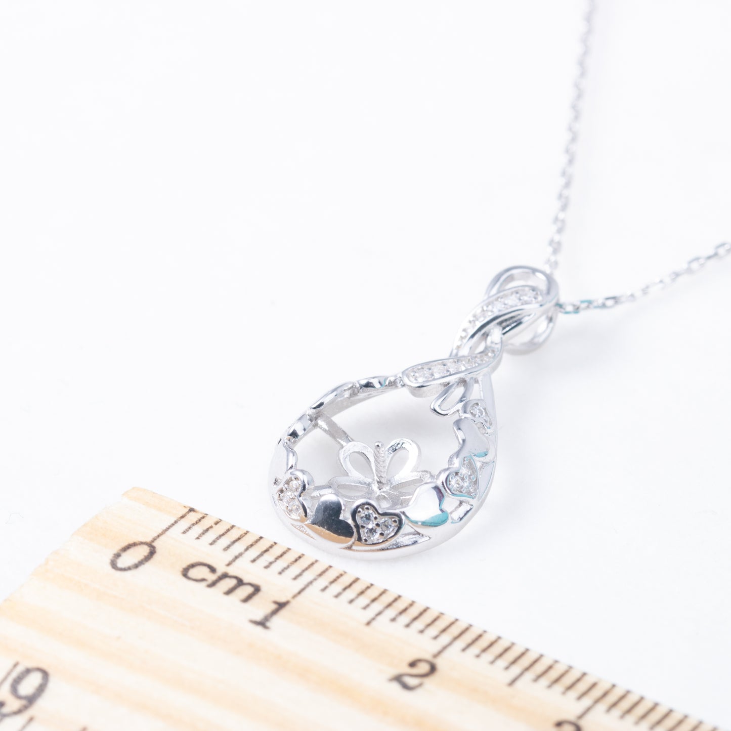 P010989 DIY 6-8mm Natural Freshwater pearl pendant accessory 925 sterling silver engagement jewelry necklace for women