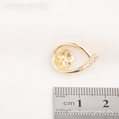 Pe010784 DIY 9-12mm Natural Freshwater pearl pendant accessory 925 sterling silver engagement jewelry necklace for women