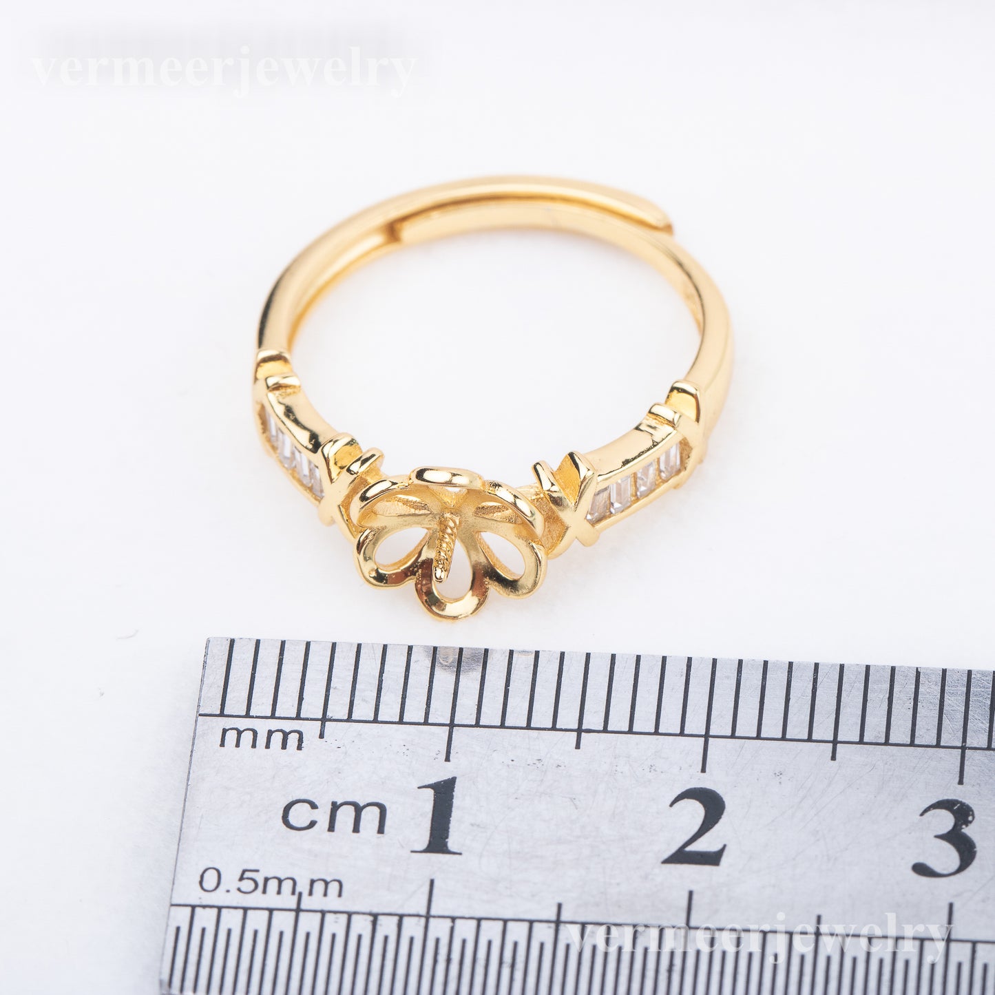 r010679 DIY 7-8mm Natural Freshwater pearl Ring accessory 925 sterling silver Adjustable size engagement jewelry ring for women